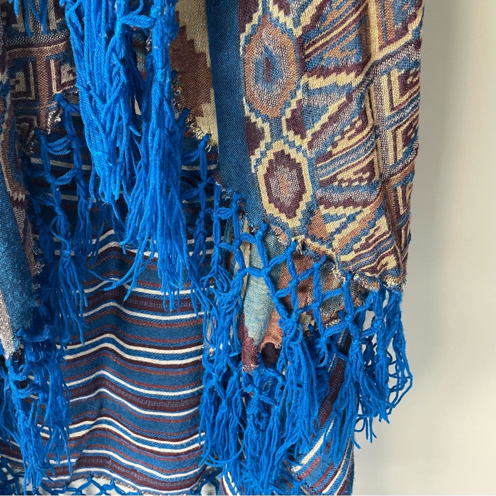 Free People Southwestern Shawl / Size L - Picture 3 of 14